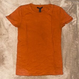 Rusty Orange ribbed t shirt